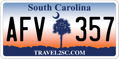 SC license plate AFV357