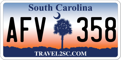 SC license plate AFV358