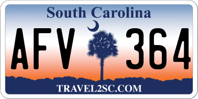 SC license plate AFV364