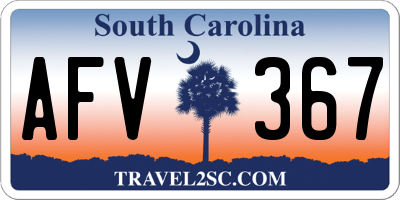 SC license plate AFV367