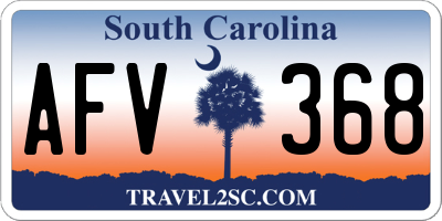 SC license plate AFV368