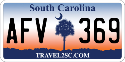 SC license plate AFV369