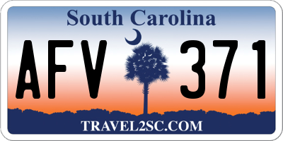 SC license plate AFV371