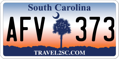 SC license plate AFV373