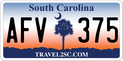 SC license plate AFV375