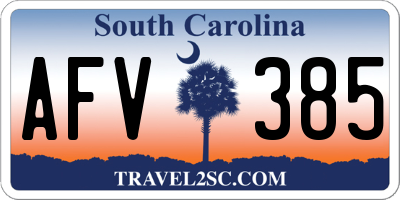 SC license plate AFV385