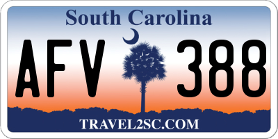 SC license plate AFV388