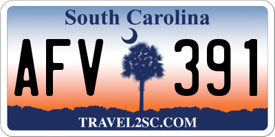 SC license plate AFV391