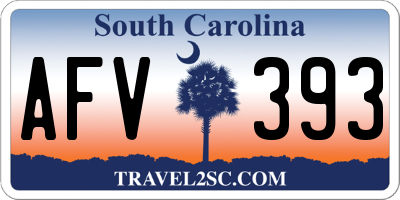 SC license plate AFV393