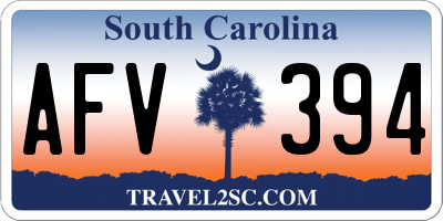 SC license plate AFV394
