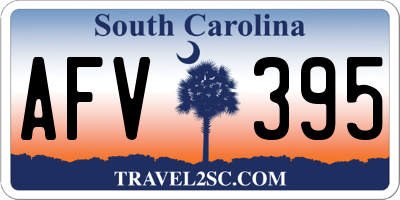 SC license plate AFV395