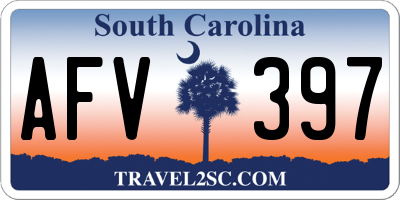 SC license plate AFV397