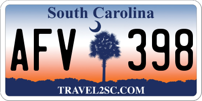 SC license plate AFV398