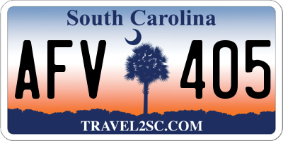 SC license plate AFV405