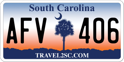 SC license plate AFV406