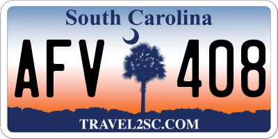 SC license plate AFV408