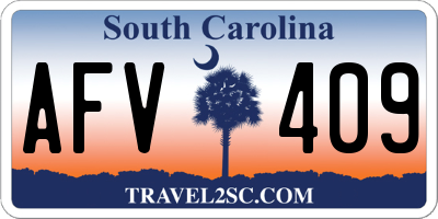 SC license plate AFV409