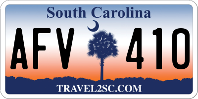 SC license plate AFV410
