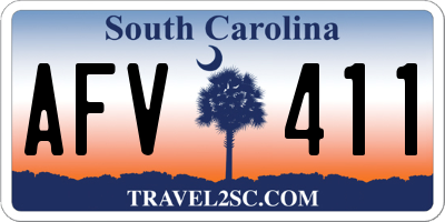 SC license plate AFV411