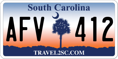 SC license plate AFV412