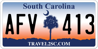 SC license plate AFV413