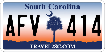 SC license plate AFV414