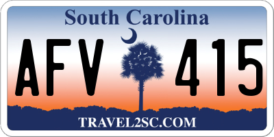 SC license plate AFV415