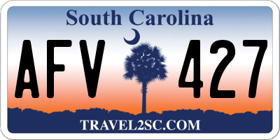 SC license plate AFV427