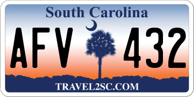 SC license plate AFV432