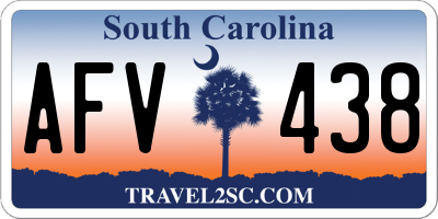 SC license plate AFV438