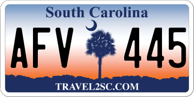 SC license plate AFV445