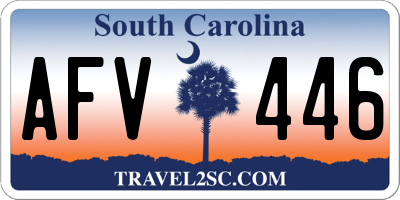 SC license plate AFV446