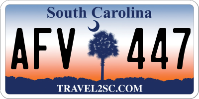 SC license plate AFV447