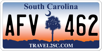 SC license plate AFV462