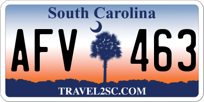 SC license plate AFV463