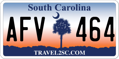 SC license plate AFV464