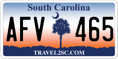 SC license plate AFV465