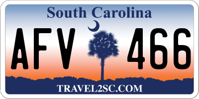 SC license plate AFV466