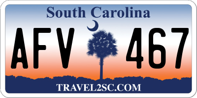 SC license plate AFV467