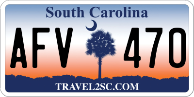 SC license plate AFV470