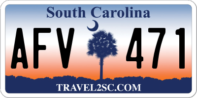 SC license plate AFV471