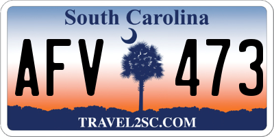 SC license plate AFV473