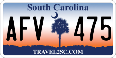 SC license plate AFV475