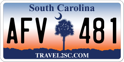 SC license plate AFV481