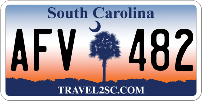 SC license plate AFV482