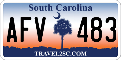 SC license plate AFV483