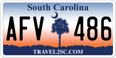 SC license plate AFV486
