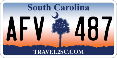 SC license plate AFV487