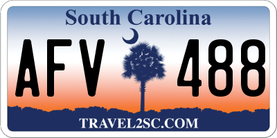 SC license plate AFV488