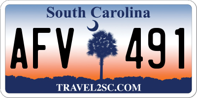 SC license plate AFV491